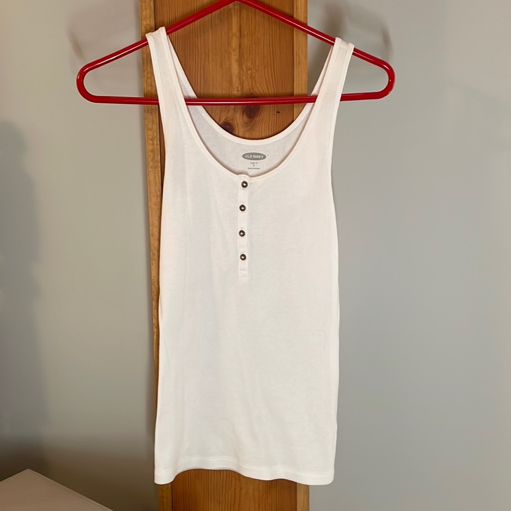Old navy white womens tank top